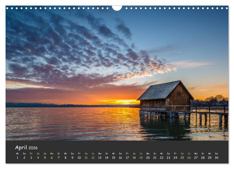 Produktbild: Ammersee bis Walchensee - Traumlandschaften im Voralpenland (Wandkalender 2026 DIN A3 quer), CALVENDO Monatskalender