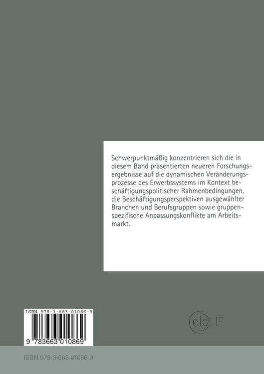 Produktbild: Erwerbsarbeit und Besch&auml;ftigung im Umbruch