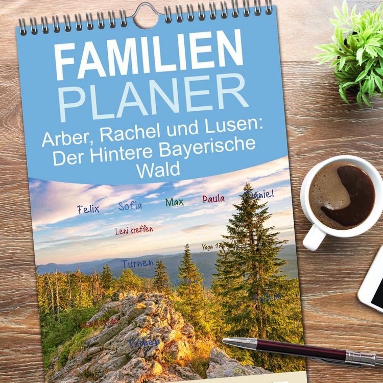 Produktbild: Familienplaner 2026 - Arber, Rachel und Lusen: Der Hintere Bayerische Wald mit 5 Spalten (Wandkalender, 21 x 45 cm) CALVENDO