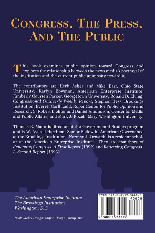 Produktbild: Congress, the Press, and the Public