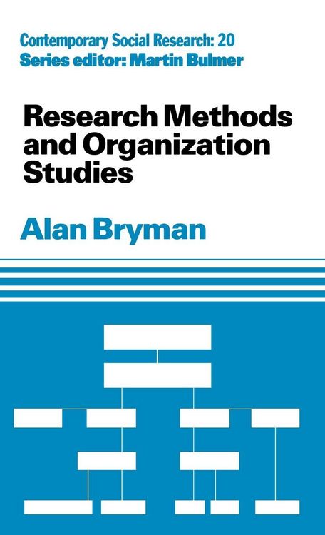 Produktbild: Research Methods and Organization Studies