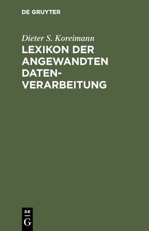 Produktbild: Lexikon der angewandten Datenverarbeitung