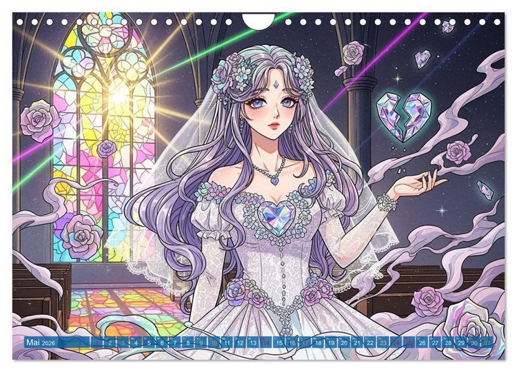 Produktbild: Shōnen-Abenteuer und Shōjo-Romantik - Ein Manga-Kalender f&uuml;r Herz und Seele (Wandkalender 2026 DIN A4 quer), CALVENDO Monatskalender