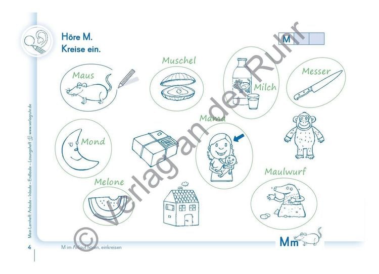 Produktbild: Mein Lernheft: Anlaute &ndash; Inlaute &ndash; Endlaute &ndash; L&ouml;sungsheft