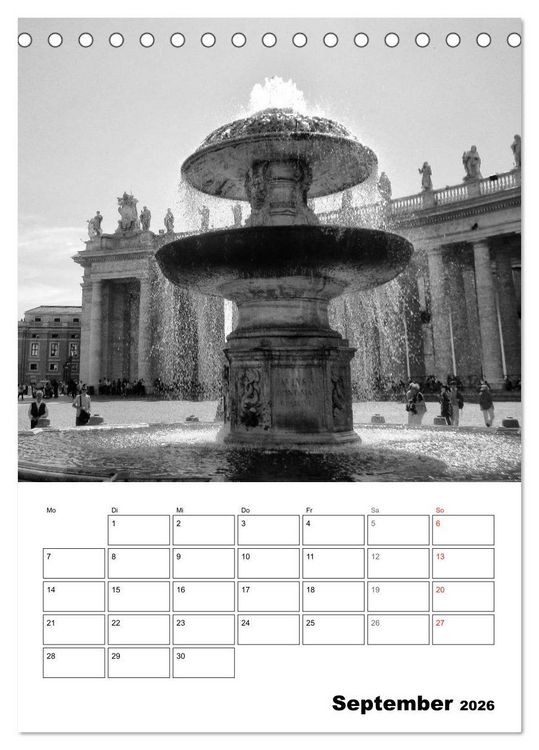 Produktbild: Die ewige Stadt Rom (Tischkalender 2026 DIN A5 hoch), CALVENDO Monatskalender