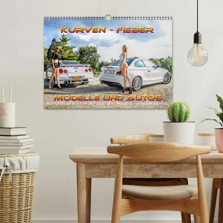 Produktbild: Kurven - Fieber - Modelle und Autos (Wandkalender 2026 DIN A3 quer), CALVENDO Monatskalender
