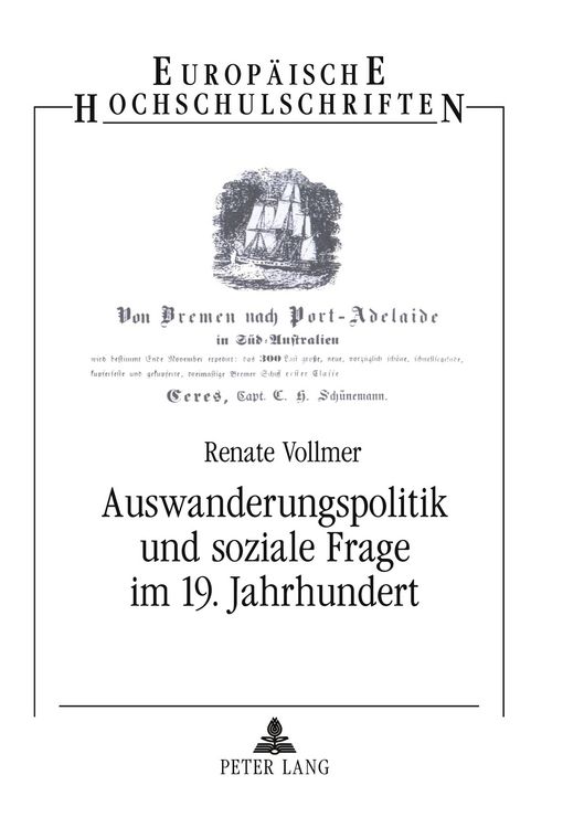 Produktbild: Auswanderungspolitik und soziale Frage im 19. Jahrhundert