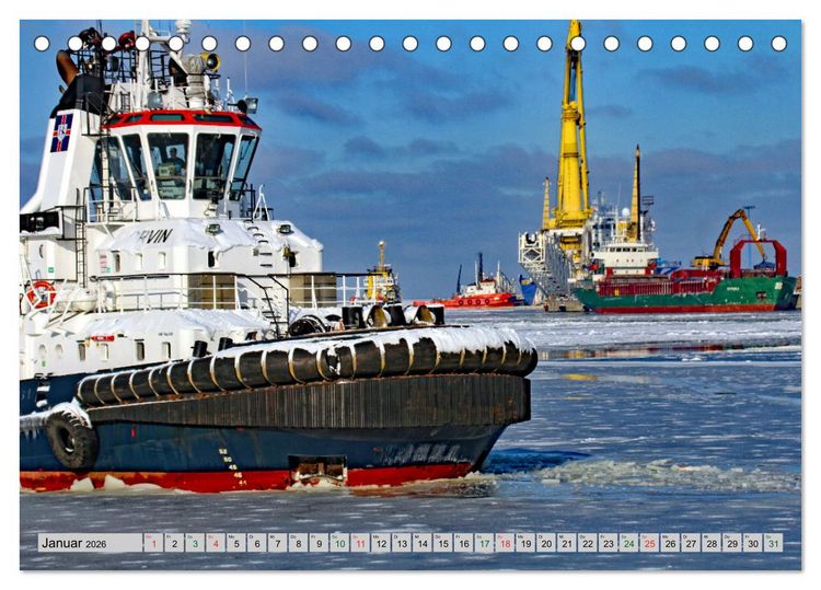 Produktbild: Hansestadt Wismar - Hafenimpressionen (Tischkalender 2026 DIN A5 quer), CALVENDO Monatskalender