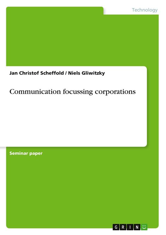 Produktbild: Communication focussing corporations