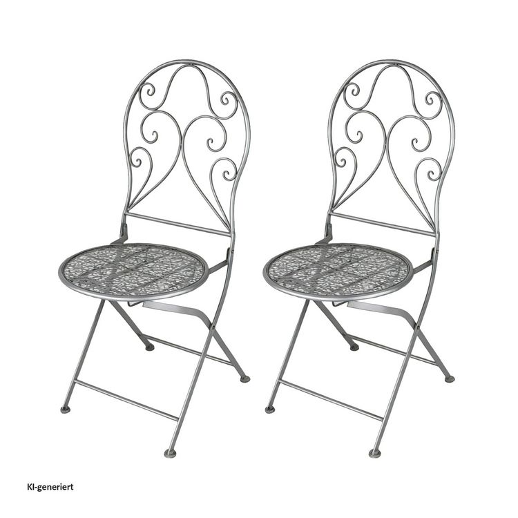 Produktbild: HTI-Living Gartenstuhl 2er-Set Lani Grau Gartenstuhl 2er-Set Lani Grau