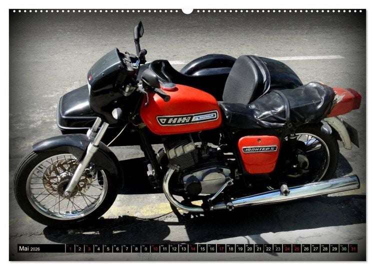 Produktbild: Motorrad-Gespanne in Kuba (Wandkalender 2026 DIN A2 quer), CALVENDO Monatskalender