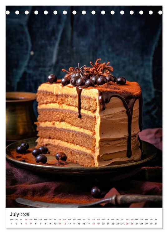 Produktbild: Cake Heaven (Desk Calendar 2026 DIN A5 portrait), CALVENDO 12 Month DeskCalendar