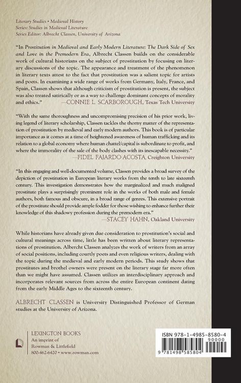Produktbild: Prostitution in Medieval and Early Modern Literature