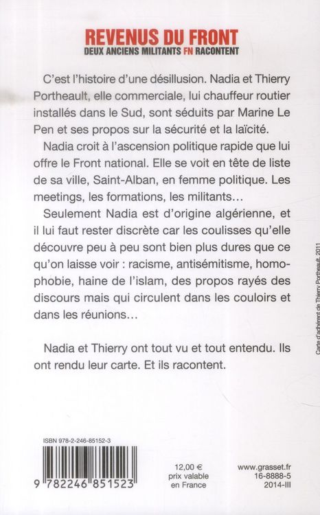 Produktbild: Revenus du Front