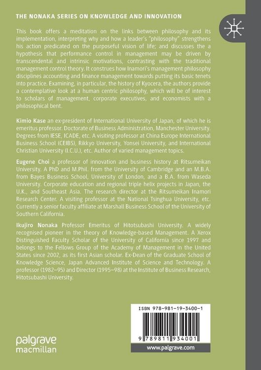 Produktbild: Dr Kazuo Inamori&rsquo;s Management Praxis and Philosophy