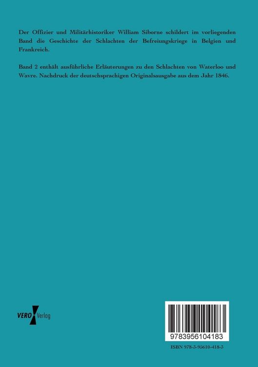 Produktbild: Geschichte des Krieges in Frankreich und Belgien im Jahre 1815
