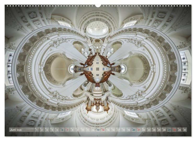 Produktbild: G&ouml;ttliche Projektionen - Kirchenpanoramen (hochwertiger Premium Wandkalender 2026 DIN A2 quer), Kunstdruck in Hochglanz