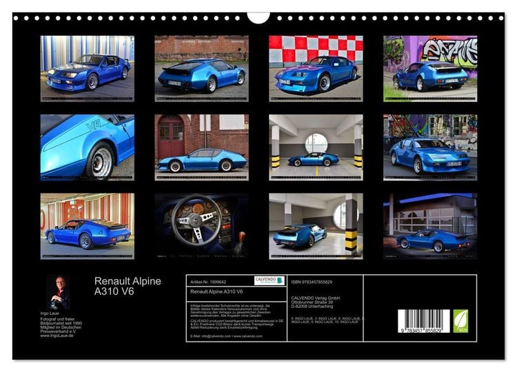 Produktbild: Renault Alpine A310 V6 (Wandkalender 2026 DIN A3 quer), CALVENDO Monatskalender