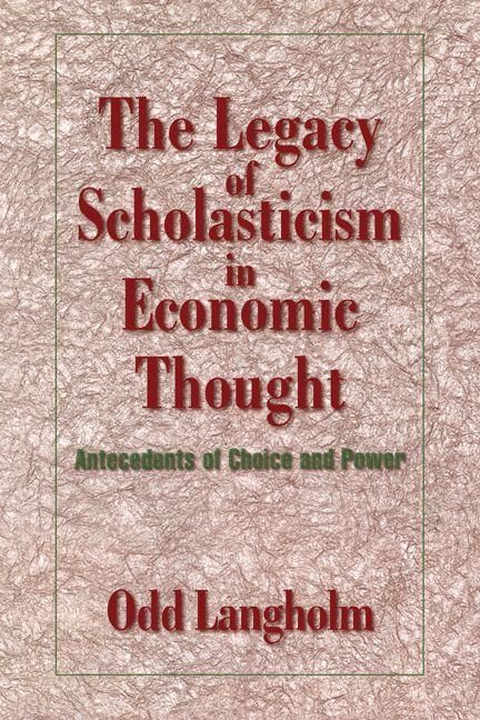 Produktbild: The Legacy of Scholasticism in Economic Thought