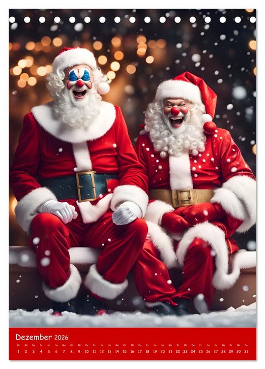 Produktbild: KI Clowns Mit Leichtigkeit das Leben genie&szlig;en (Tischkalender 2026 DIN A5 hoch), CALVENDO Monatskalender