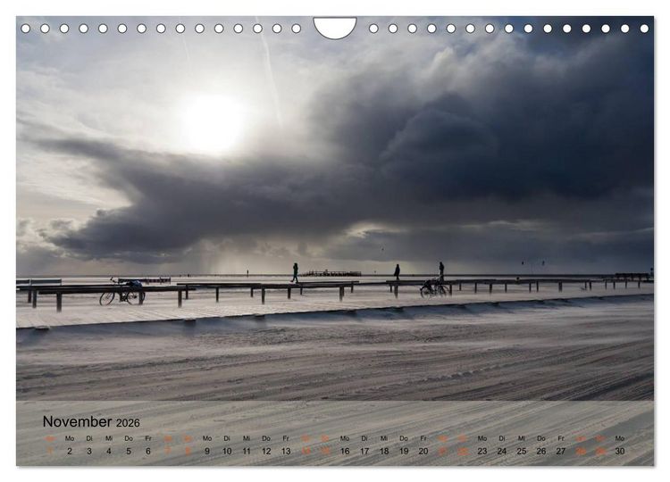 Produktbild: am strand von SANKT PETER-ORDING (Wandkalender 2026 DIN A4 quer), CALVENDO Monatskalender