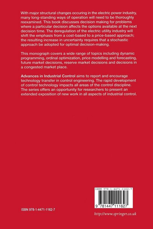 Produktbild: Price-Based Commitment Decisions in the Electricity Market