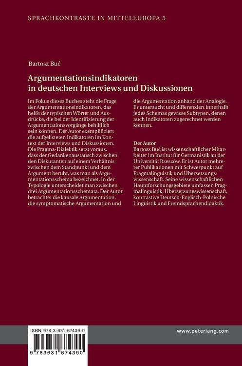 Produktbild: Argumentationsindikatoren in deutschen Interviews und Diskussionen