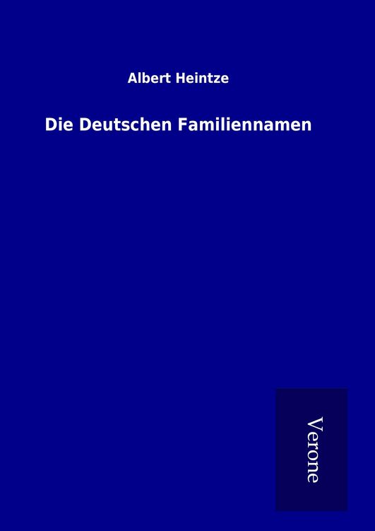 Produktbild: Die Deutschen Familiennamen
