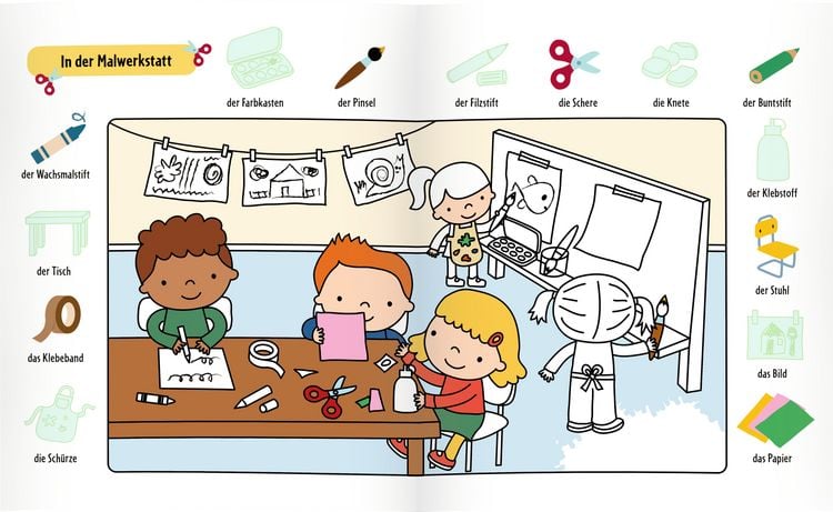 Produktbild: Mein 1. Sticker-Malbuch: Kindergarten - Mini-Künstler