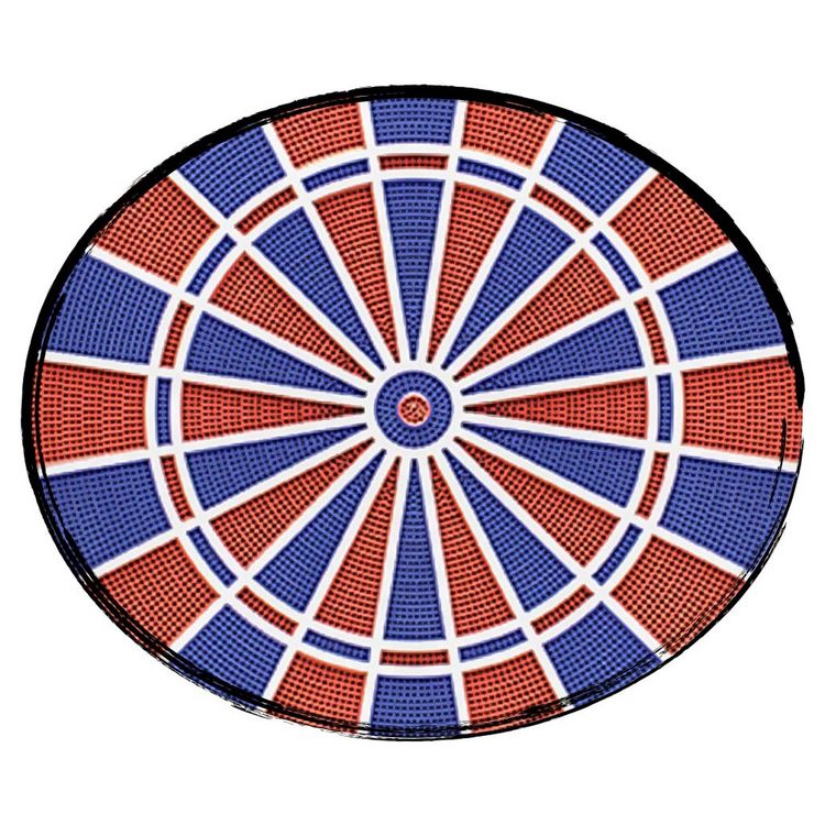 Produktbild: CARROMCO ELEKTRONIK DARTBOARD TOPAZ-901, MIT ADAPTER, 2-LOCH ABSTAND
