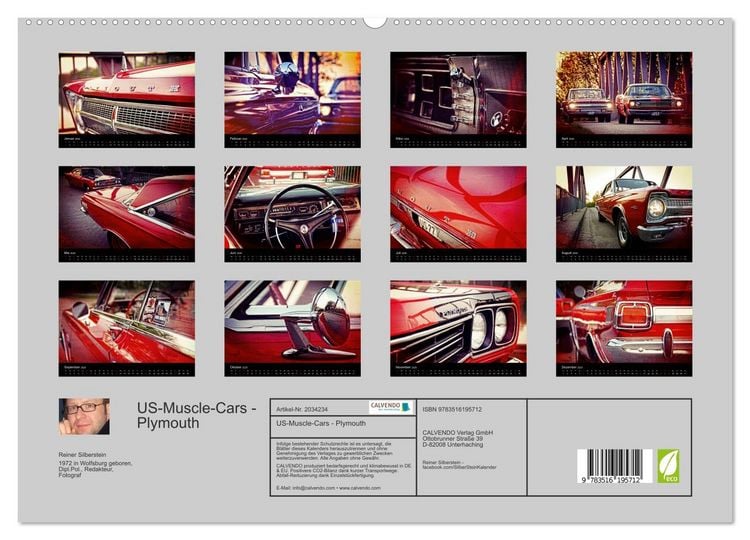 Produktbild: US-Muscle-Cars - Plymouth (hochwertiger Premium Wandkalender 2026 DIN A2 quer), Kunstdruck in Hochglanz