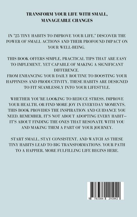 Produktbild: 25 Tiny Habits That Will Change Your Life