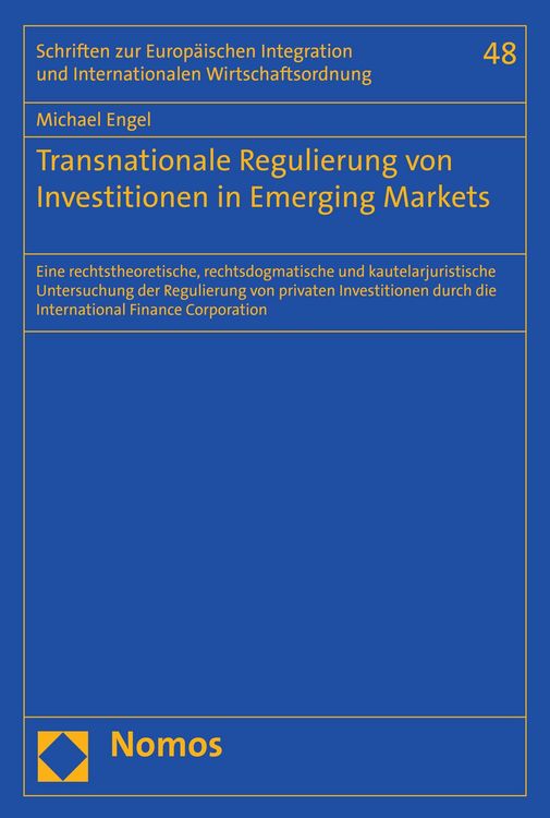 Produktbild: Transnationale Regulierung von Investitionen in Emerging Markets