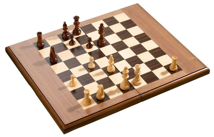 Produktbild: Schach Backgammon Dame Set, Feld 50 mm, Magnetverschluss
