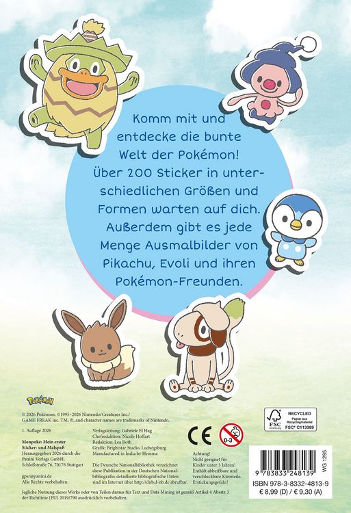 Produktbild: monpok&eacute;: Mein erster Sticker- und Malspa&szlig;