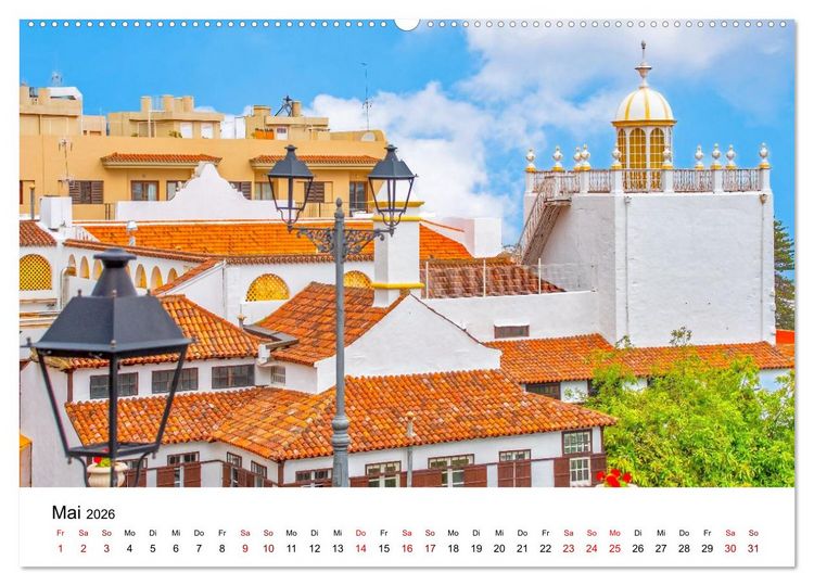 Produktbild: Teneriffas sch&ouml;nste St&auml;dte - La Laguna und La Orotava (Wandkalender 2026 DIN A2 quer), CALVENDO Monatskalender