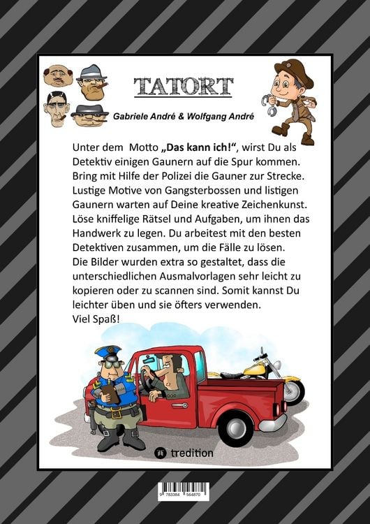 Produktbild: CRAFTBOOK - 120 SEITEN KRIMI MOTIVE - DETEKTIVE - KNIFFLIGE R&Auml;TSEL - GAUNER - GANGSTER - POLIZISTEN - POLIZEIHUND - FAHRZEUGE - TRESOR - H&Auml;FTLINGE