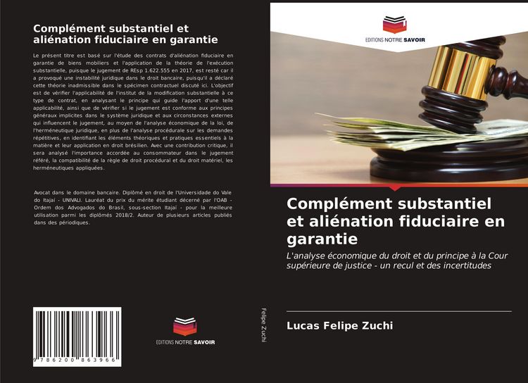 Produktbild: Compl&eacute;ment substantiel et ali&eacute;nation fiduciaire en garantie