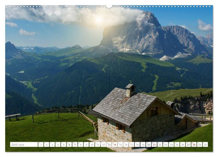 Produktbild: Bekannte und unbekannte Wanderziele in S&uuml;dtirol (hochwertiger Premium Wandkalender 2026 DIN A2 quer), Kunstdruck in Hochglanz