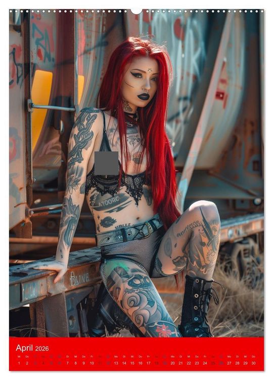 Produktbild: RED HAIR - Cyberladys (hochwertiger Premium Wandkalender 2026 DIN A2 hoch), Kunstdruck in Hochglanz