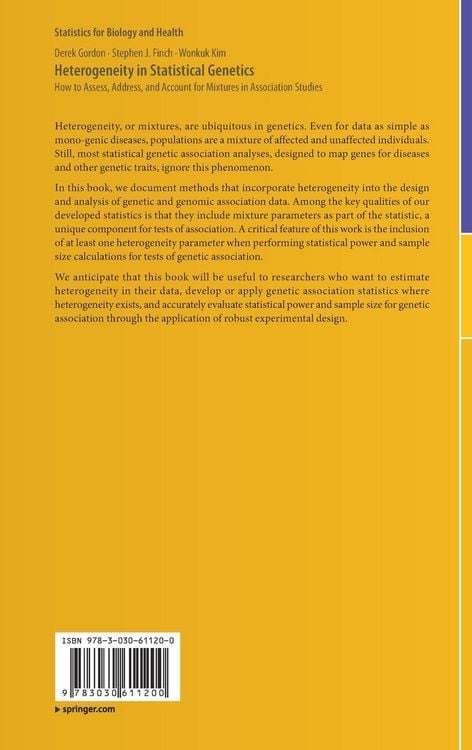 Produktbild: Heterogeneity in Statistical Genetics
