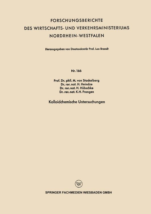 Produktbild: Kolloidchemische Untersuchungen