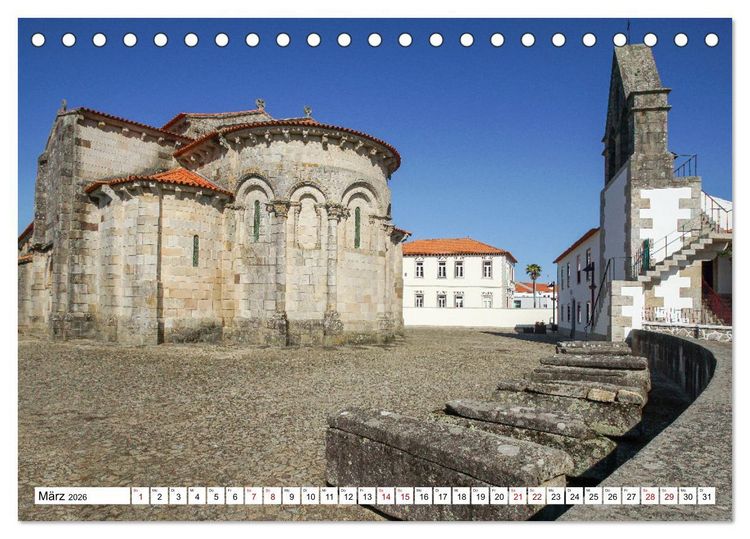 Produktbild: Unterwegs - Caminho Portugu&ecirc;s. Zu Fu&szlig; auf dem Portugiesischen Jakobsweg (Tischkalender 2026 DIN A5 quer), CALVENDO Monatskalender