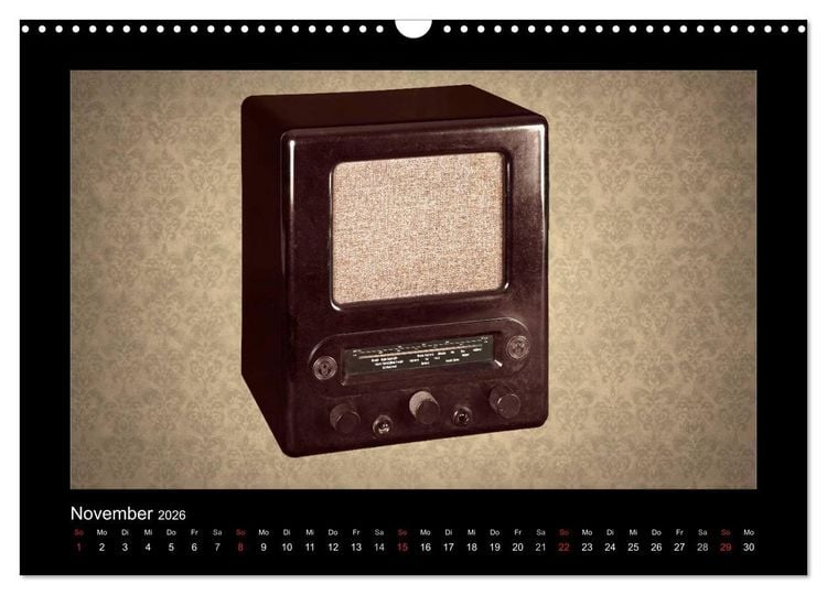 Produktbild: Dampfradios - Antike Radios mit Charme und Patina (Wandkalender 2026 DIN A3 quer), CALVENDO Monatskalender