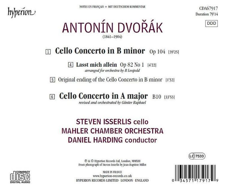 Produktbild: Cellokonzerte h-moll & A-Dur