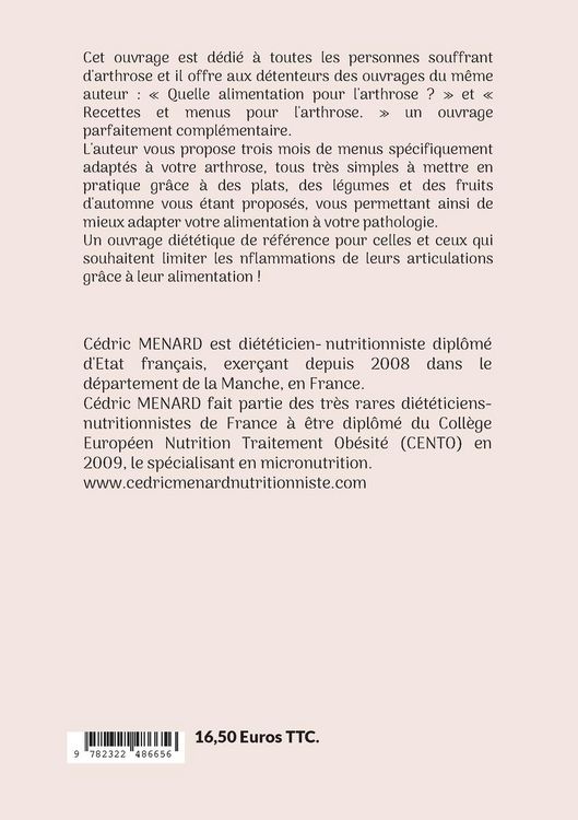 Produktbild: Menus d'automne pour l'arthrose.
