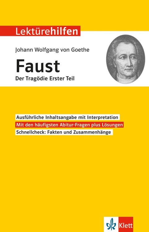 Produktbild: Lekt&uuml;rehilfen Johann Wolfgang von Goethe 'Faust - Der Trag&ouml;die erster Teil'