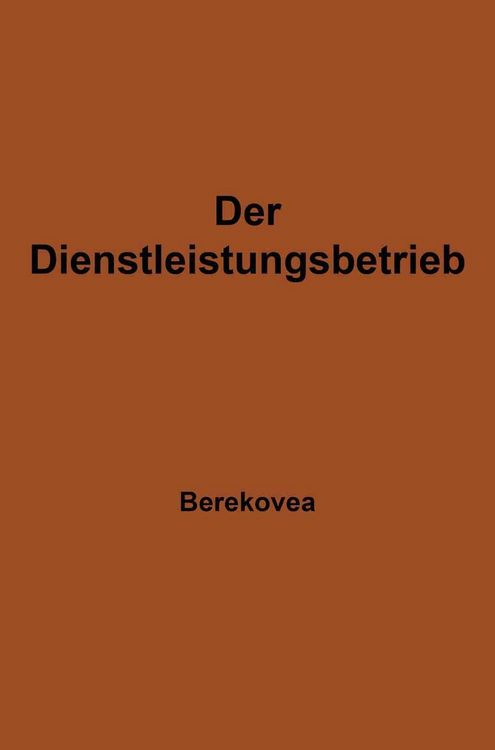 Produktbild: Der Dienstleistungsbetrieb