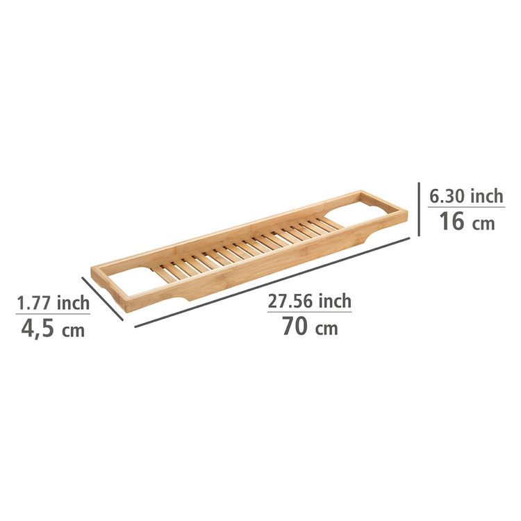 Produktbild: Badewannenablage Mod. Bambusa aus Bambus, Badewannenbr&uuml;cke