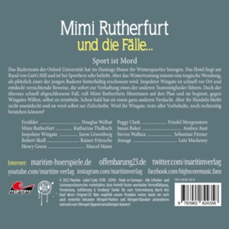 Produktbild: Mimi Rutherfurt - Sport Ist Mord,1 Audio-CD